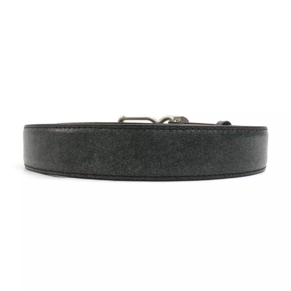 Auth DOLCE&GABBANA Belt Gray/Silver/Gold Leather/Metal main image 12